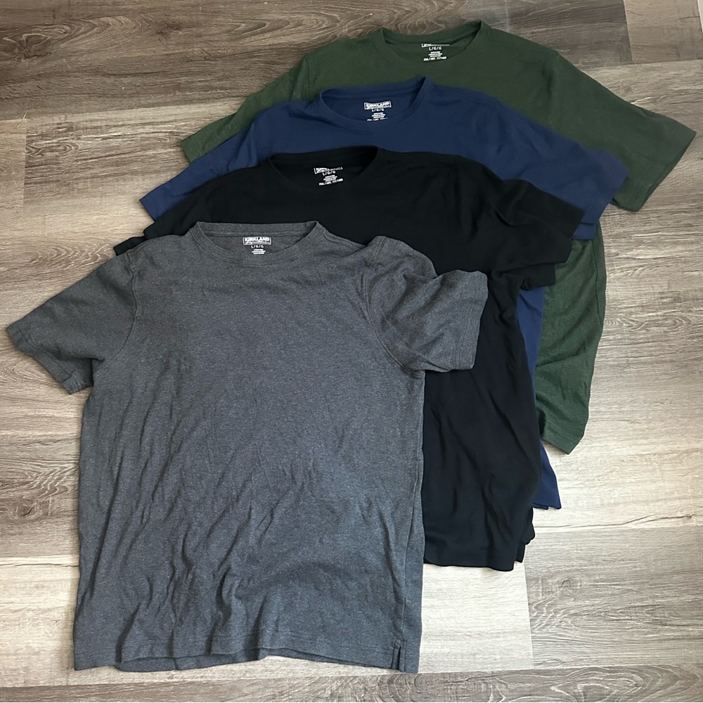 4x NWOT Kirkland Pima Cotton T-Shirts (LARGE)